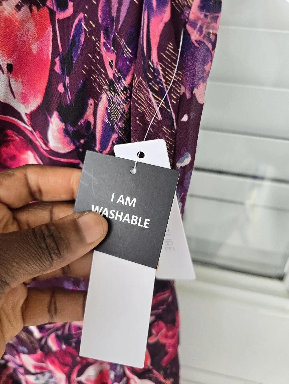 Signature by Robbie Bee Floral Midi Dress 8P Purple Pink Sleeveless Cowl Neck - Picture 8 of 11